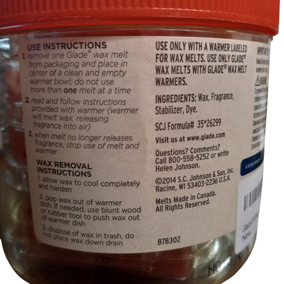 Glade Endless Color Fiery Rouge Scented Wax Melts 6.2 Oz Jar New - Picture 8 of 8